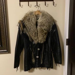 Vintage leather jacket.